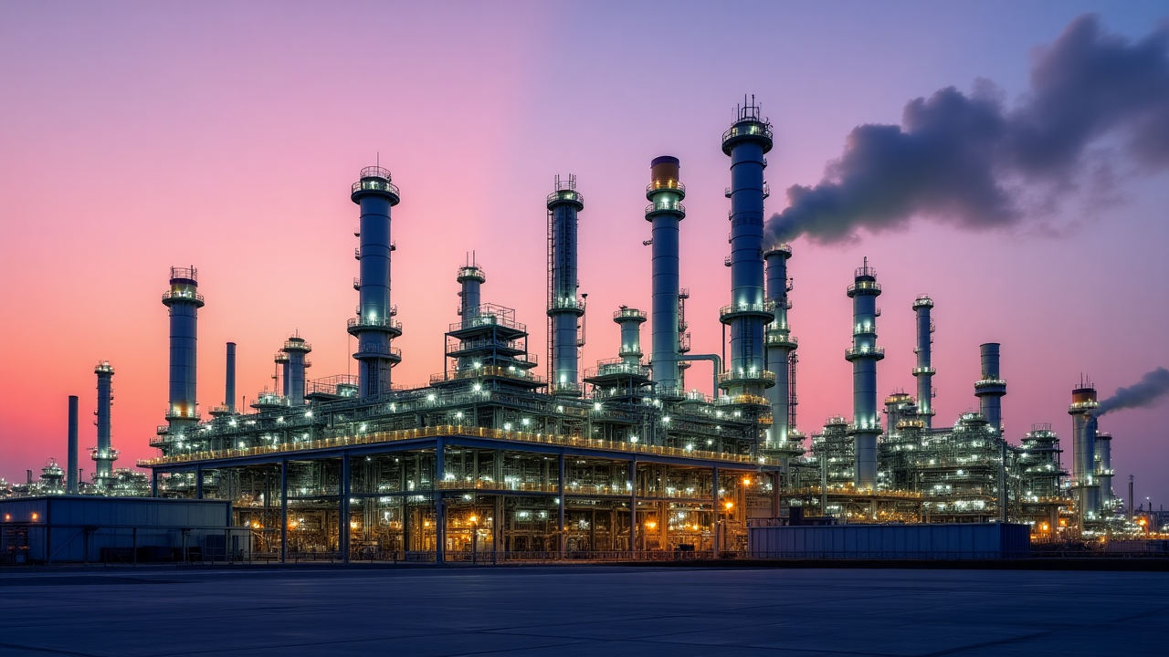 Refinería petrolera moderna